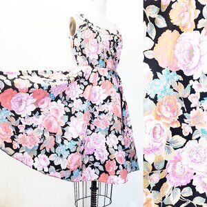 Petites by COCO of California Womes Vintage 50s Style Floral Cotton Sun Dress